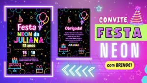 Leia mais sobre o artigo Convite Digital Neon: Aniversário com Balões e Bolo + Brinde Exclusivo!